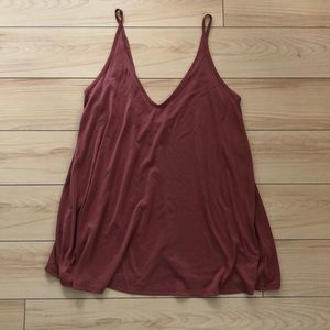 Silence + noise clay red tank top